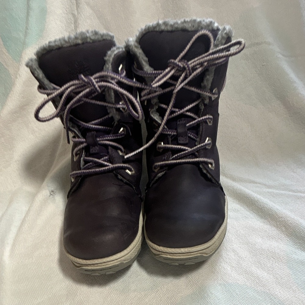 Timberland Girls Cozy Fleece-Lined Winter Boots - Purple/Pink - Size 13.5